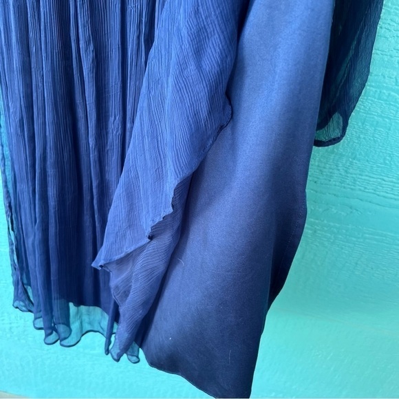 SUNDANCE 2PC CROCHET LACE EMPIRE WAIST BLUE LAPIS ROMANTIC DRESS SIZE 4 NWT - Picture 6 of 8